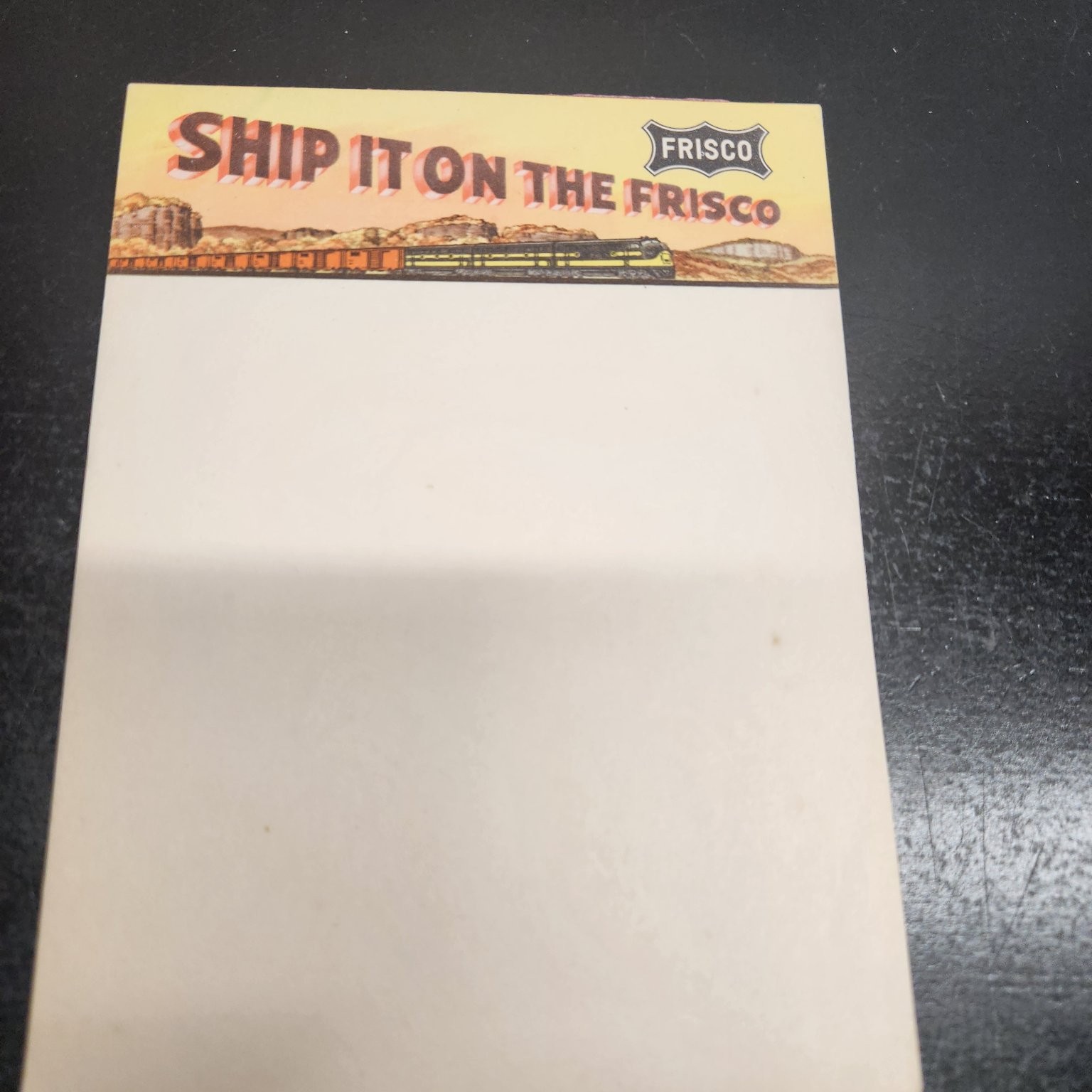 Vintage Frisco Railroad Notepad \ Vintage Frisco Railroad Notepad \