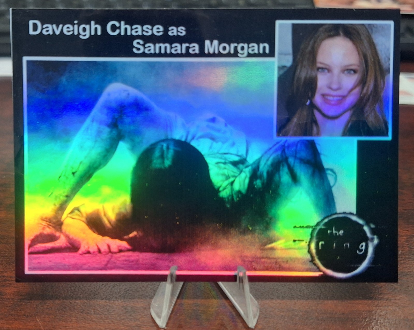 Custom Rainbow Holofoil The Ring Daveigh Chase Trading Card Horror Icons RIP Custom Rainbow Holofoil The Ring Daveigh Chase Trading Card Horror Icons RIP
