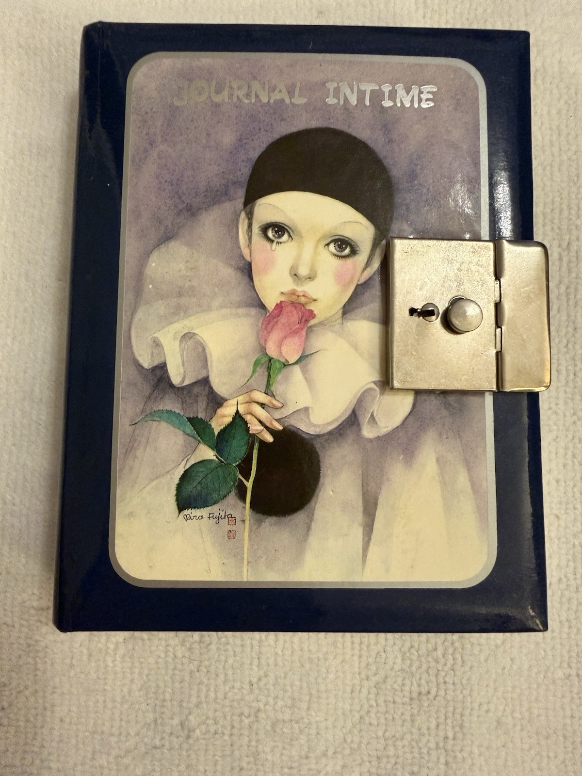 Vintage 1980s Pierrot Love Journal Intime Diary Lock Mira Fujita Sad Clown Rare