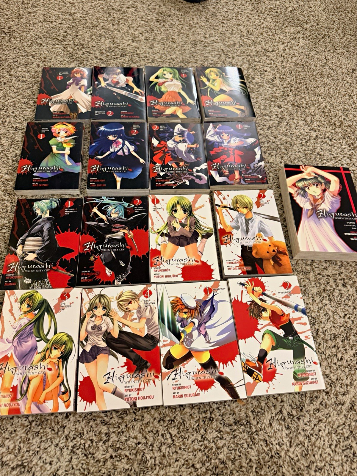 Higurashi When They Cry Manga Lot Volumes 1-16 and Demon Exposing Arc