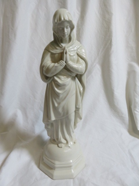 Belleek Porcelain Blessed Virgin Mary Statue, 18\ Belleek Porcelain Blessed Virgin Mary Statue, 18\