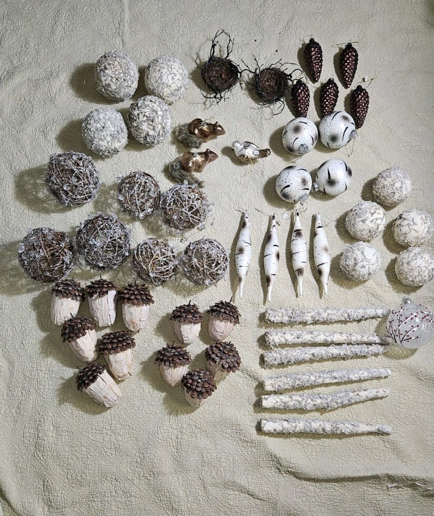 Balsam Hill Woodland Ornament Lot 52 Pieces, Christmas, Rustic