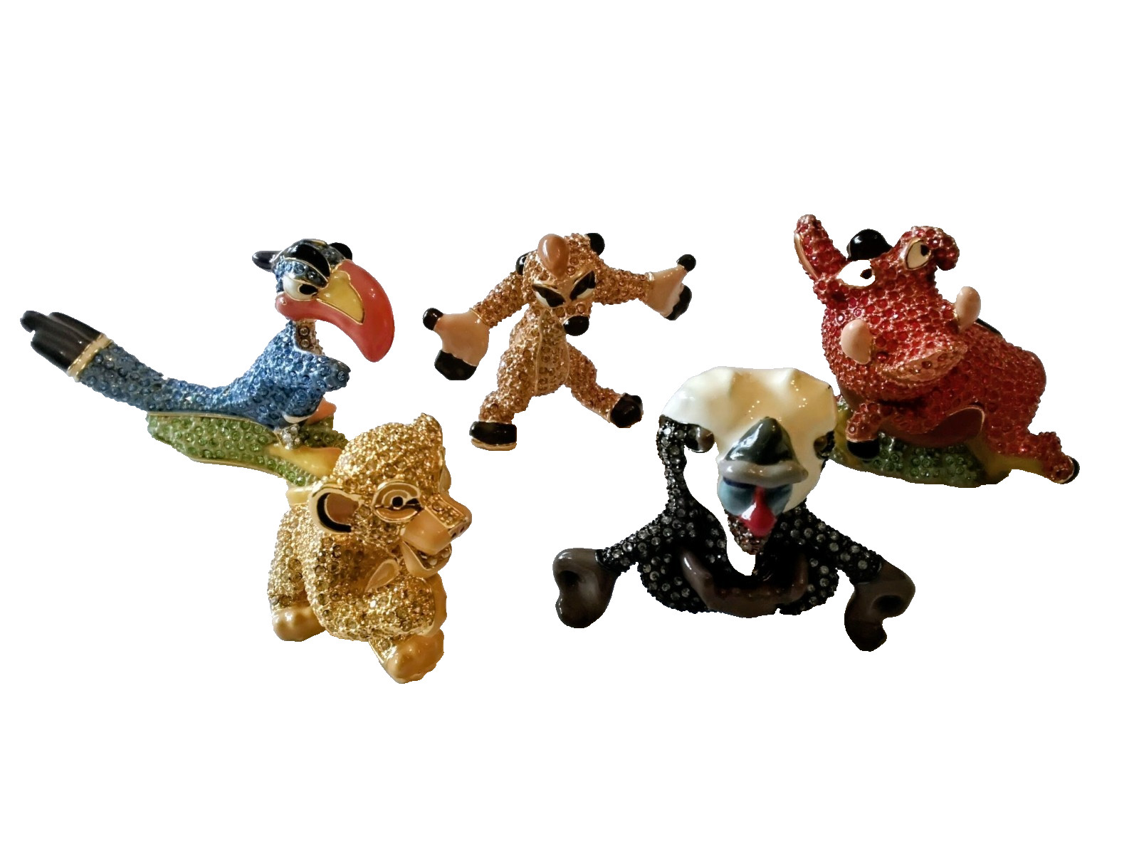 Disney Parks  Arribas Brothers  Lion King Swarovski Crystal Figurine 5 Piece Set