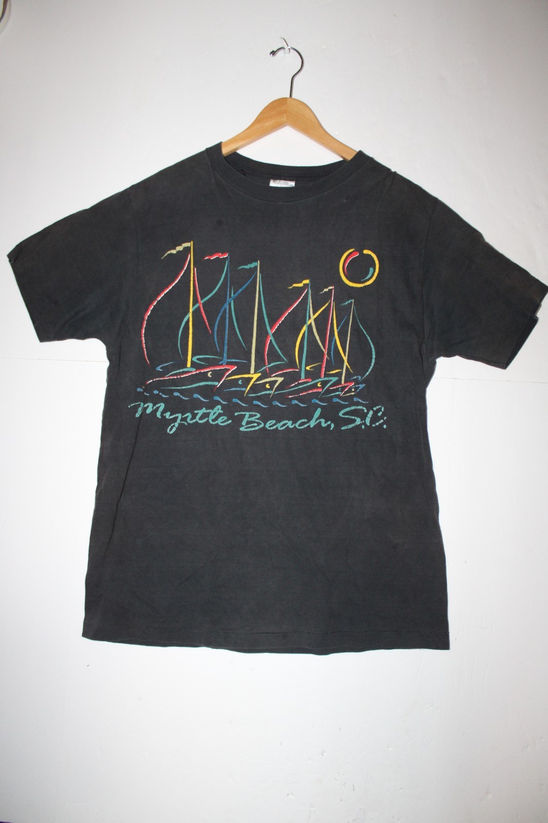 Myrtle Beach South Carolina Vintage 80s Single Stitch T Shirt Warrior Inc Tag US