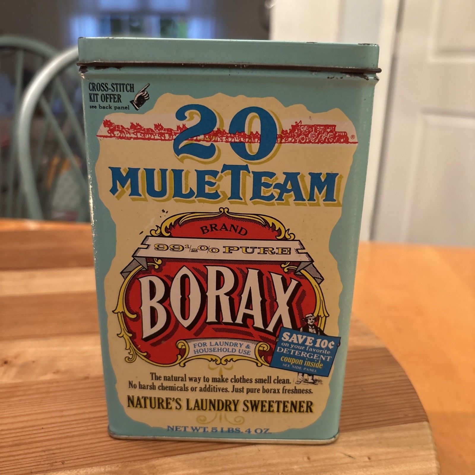 Vintage 20 Mule Team Borax Collectible Metal tin. Advertising. Repo