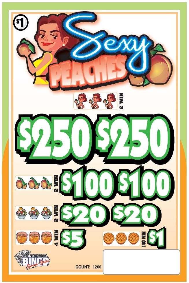 NEW pull tickets SEXY PEACHES - Instant Tabs NEW pull tickets SEXY PEACHES - Instant Tabs