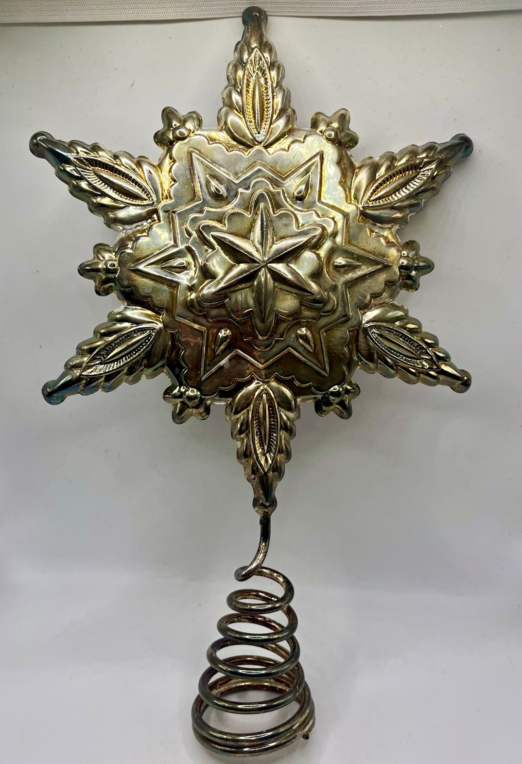 Gorham Silver-Plate Snowflake Christmas Tree Topper