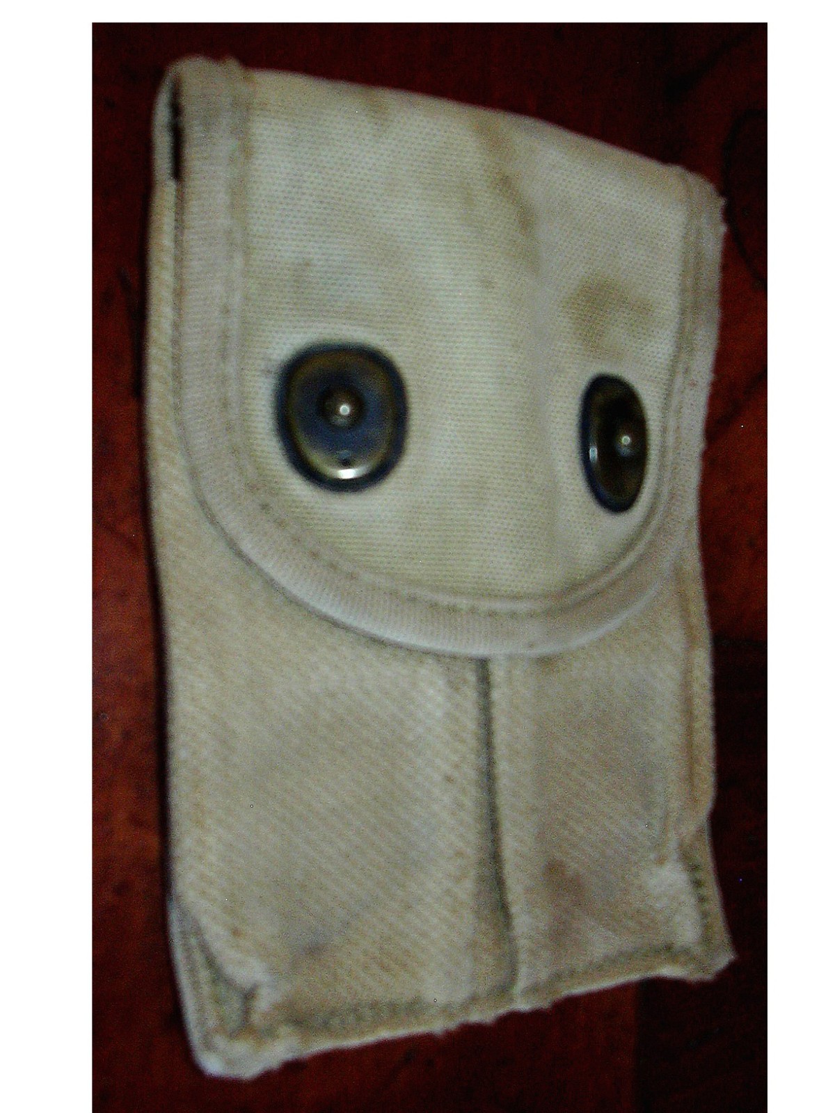 Antique Military  WWI 1918 LCC & Co. 45 Cal. Canvas Twin Magazine Ammo  Pouch