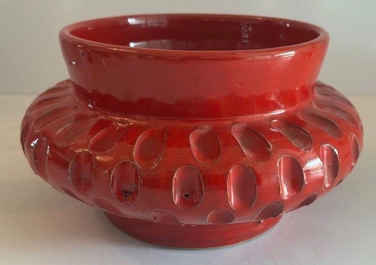 Bitossi Rimini Red Ceramic Planter Home Decor