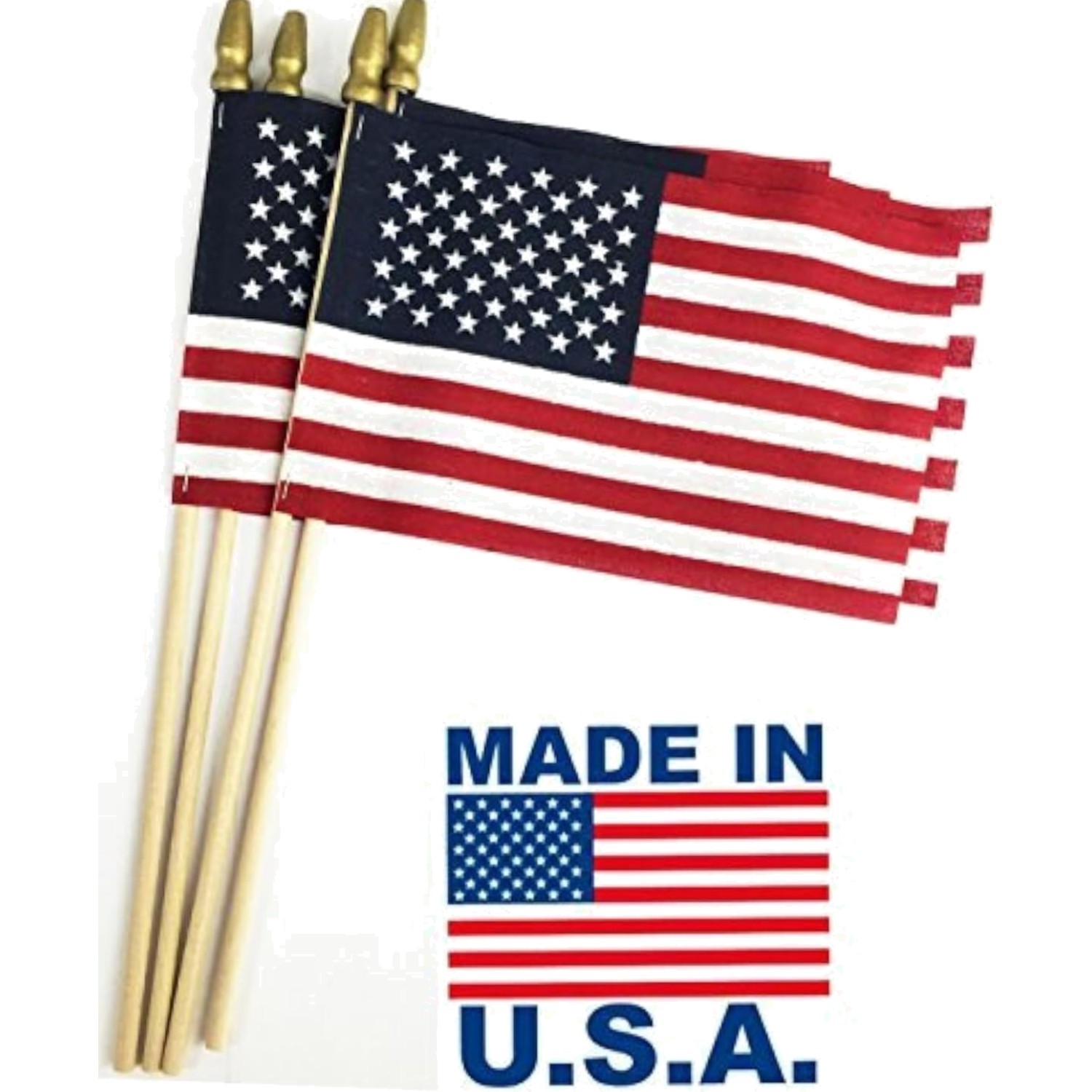 12-Pack, Proudly MADE IN U.S.A. 8x12 Inch Spearhead Handheld American Stick F...