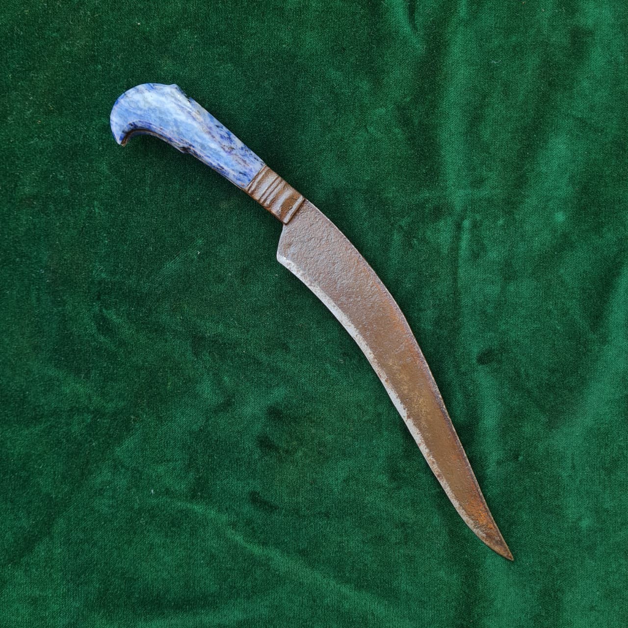 Vintage Oriental Mughal Indian Lapis Iron  Kard Dagger 