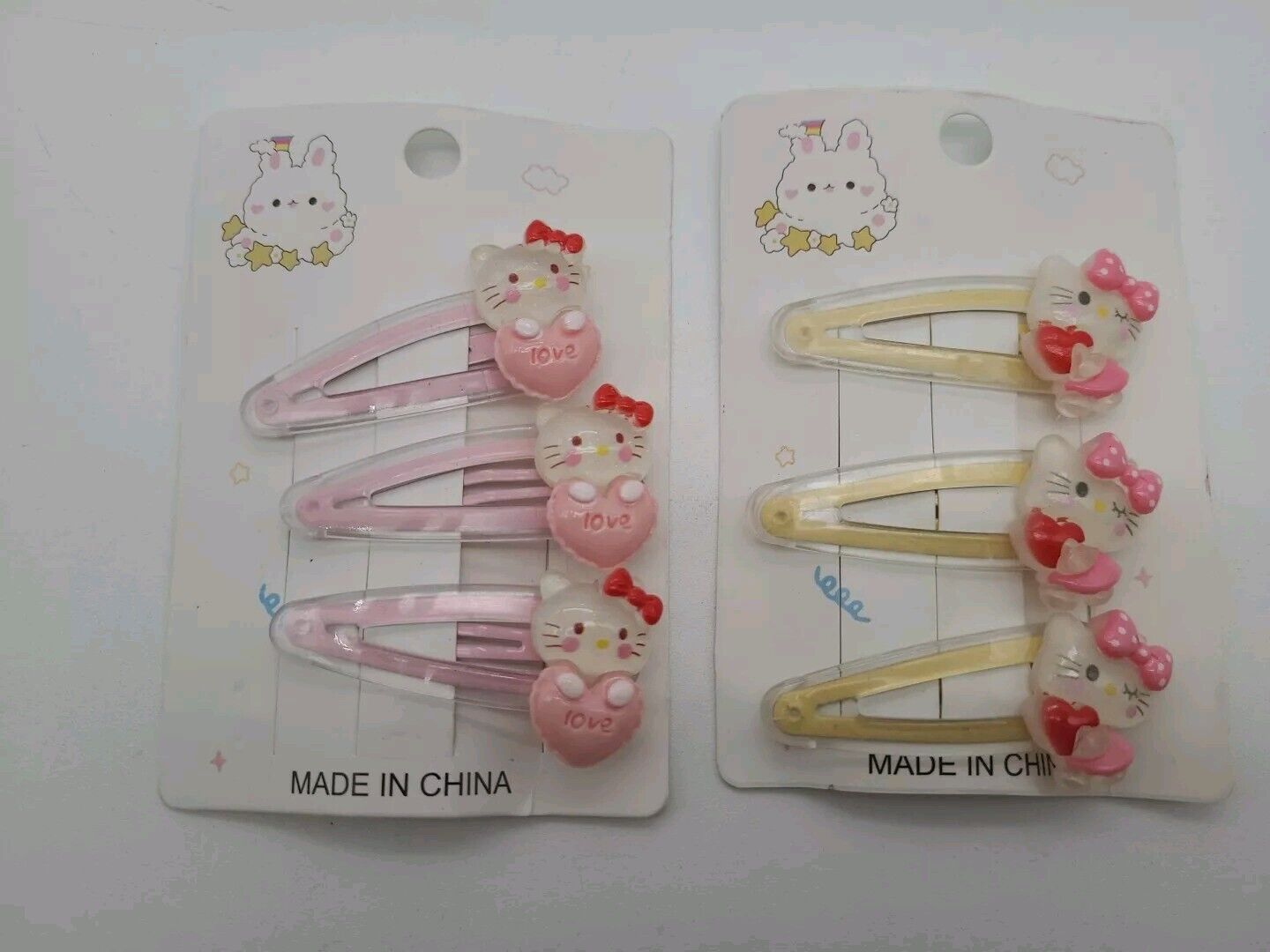 6 pcs/set Cute Girl Pink Hello Kitty Hair Clip Barrette Hairpin Jewelry Gift