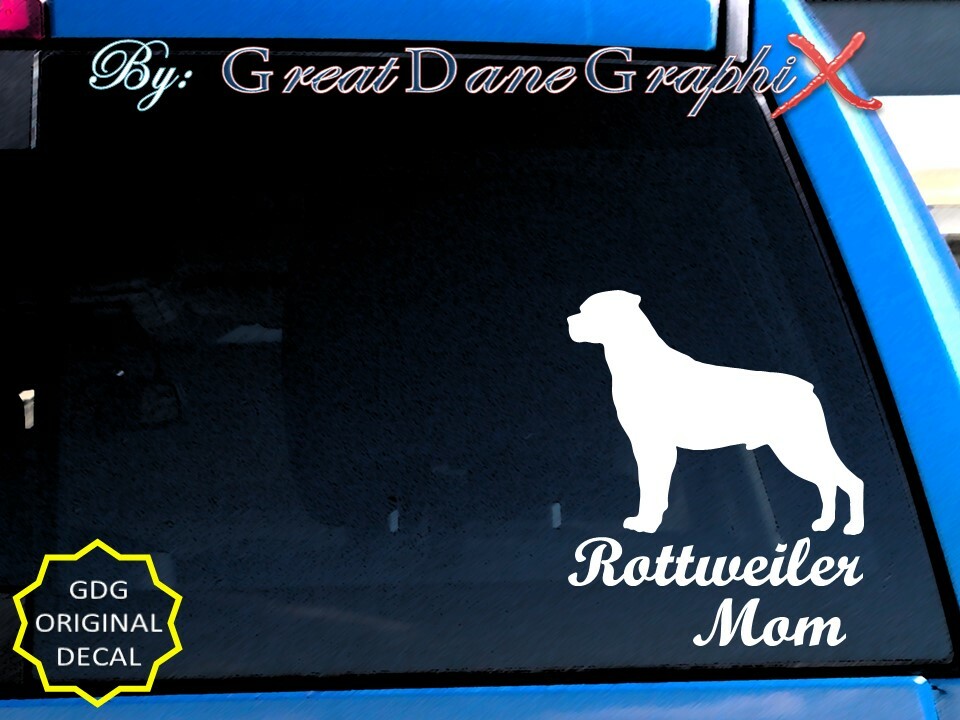 Rottweiler -Mom -Dad -Parent(s) Vinyl Decal Sticker -Color Choice -HIGH QUALITY