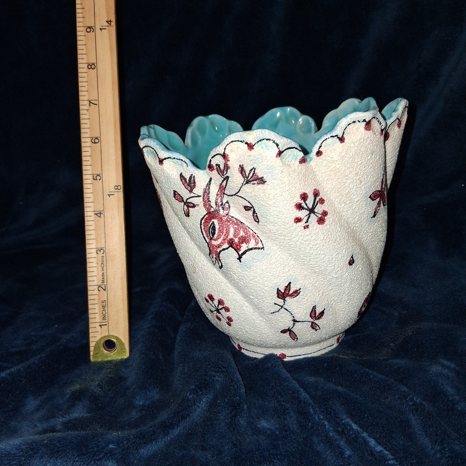 Vtg Fratelli Fanciullacci Italian Art Pottery Planter Vase #5271 Folk Art Decor