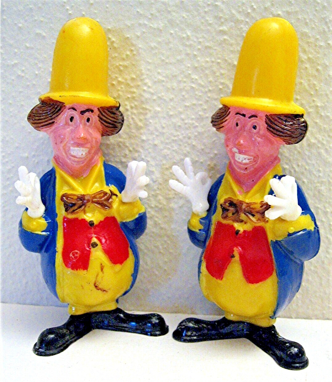 2 Ken Dodd Hand Painted Diddy Men of Knotty Ash Liverpool Old Store Stock