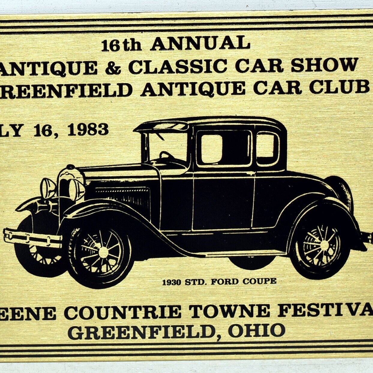 1983 Antique Car Show Club Greene Countrie Towne Festival 1930 Ford Coupe Ohio