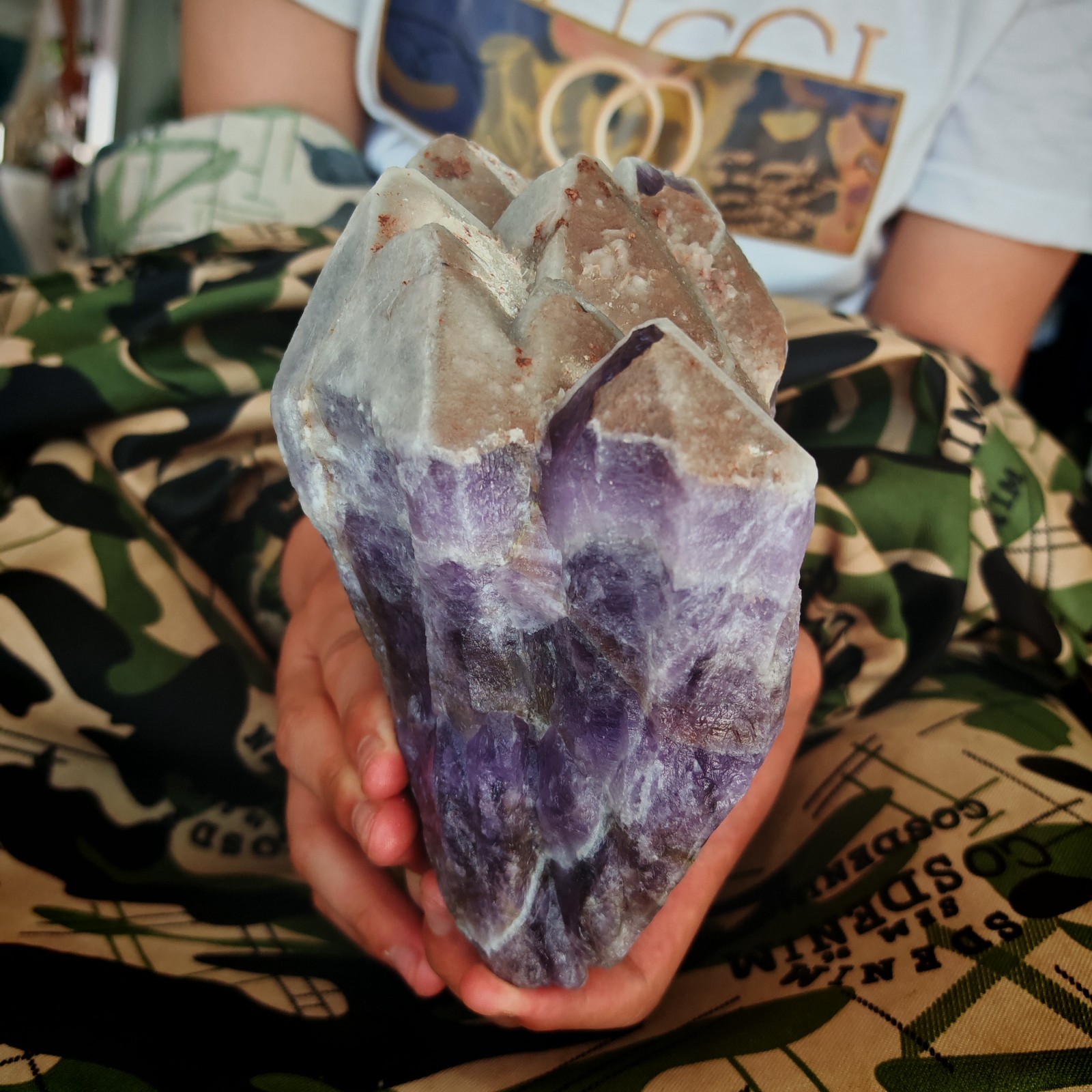 4.14LB Natural Crystal  Dreamy purple crystal raw stone specimen Healing Reiki