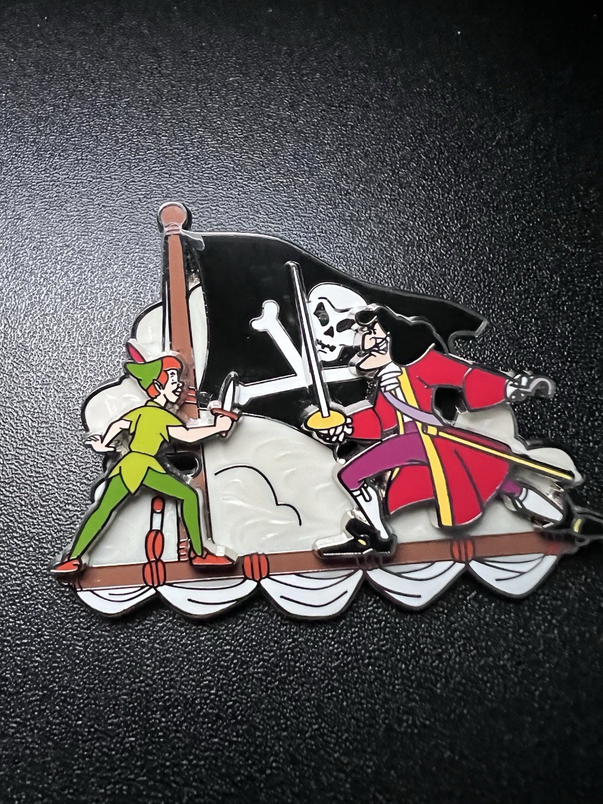Disneyland Paris DLP Back to Neverland Peter Pan Hook Duel Slider LE 425 Pin