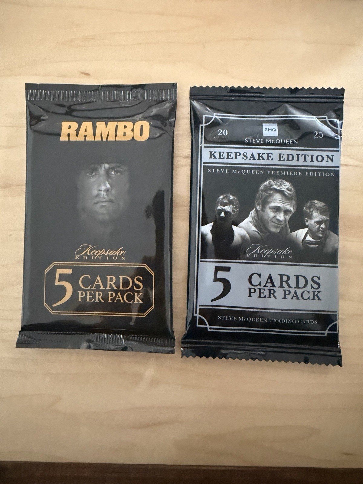 Rambo Keepsake 2024 And Steve McQueen Keepsake 2025 Cards Factory Sealed