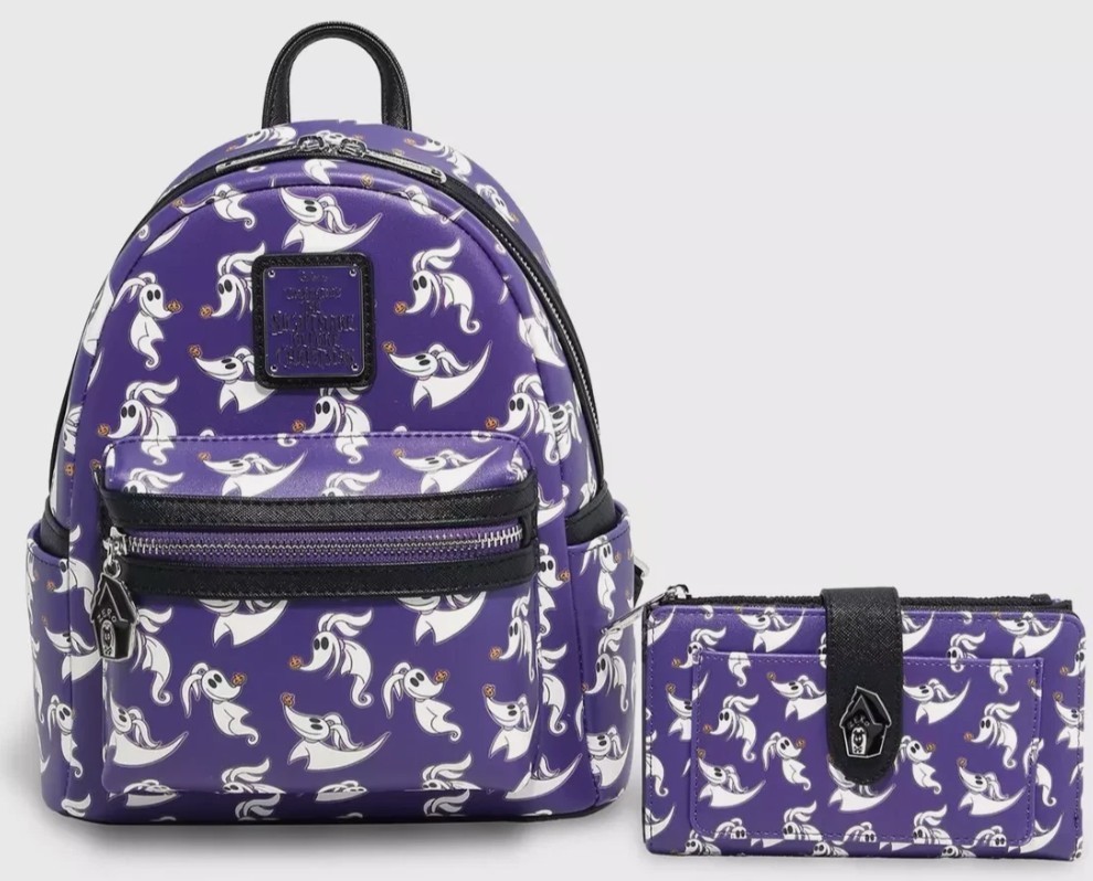 Loungefly Nightmare Before Christmas Zero Glow-in-the-Dark Backpack & Wallet NEW