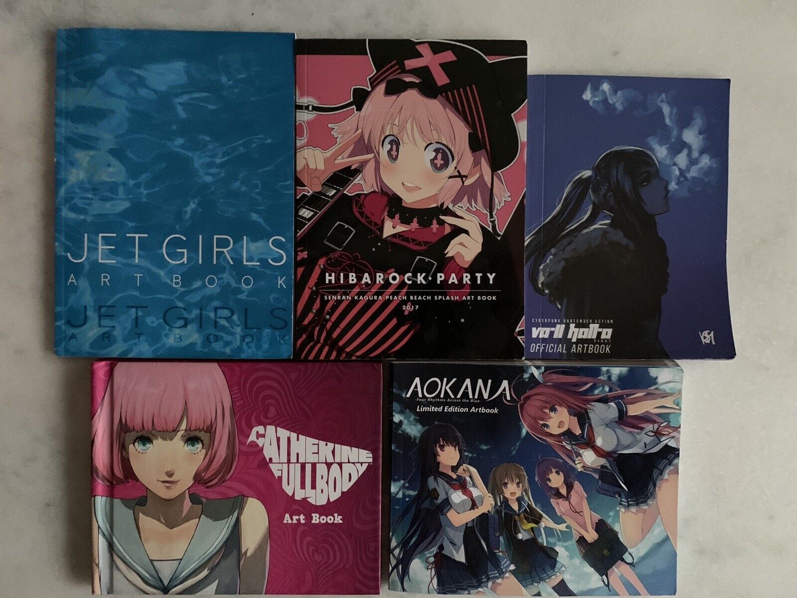 Anime Video Game Art Books: Jet Girls,Catherine Fullbody,Aokana,Va-11 Hall-A, +