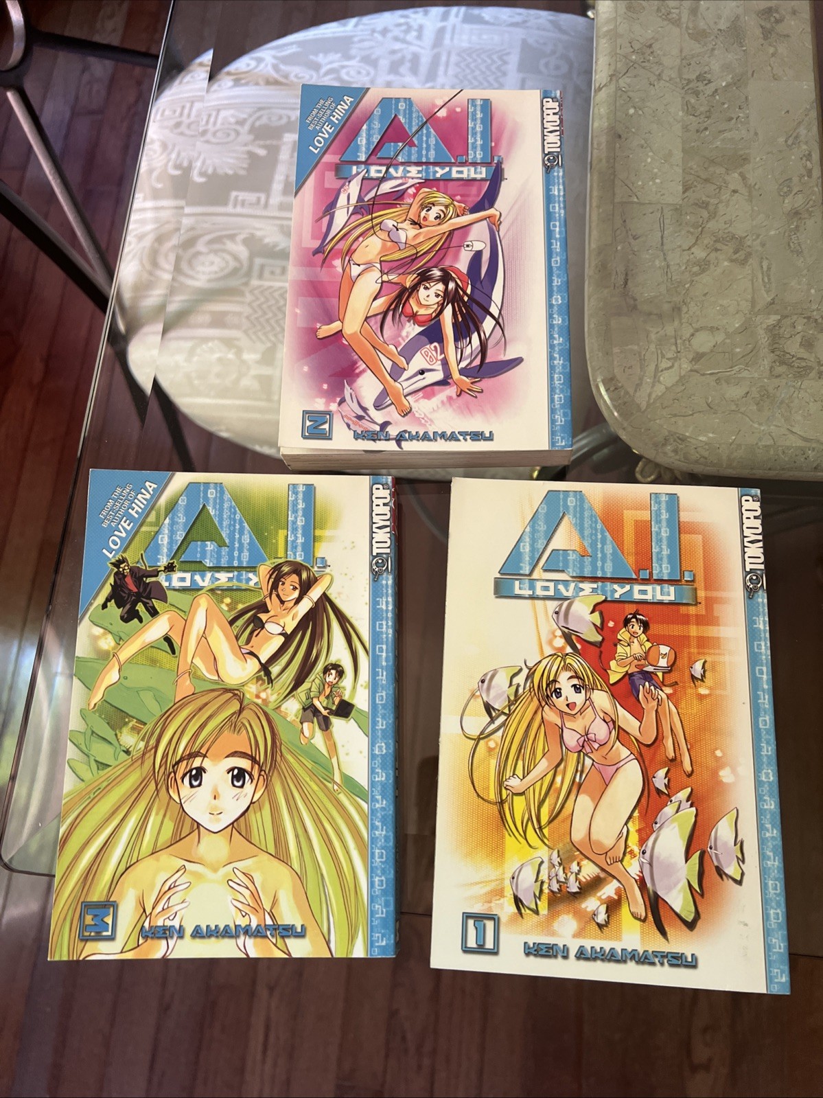 A.I. Love You Manga Lot Volumes 1 2 3 Complete Set First Print Tokyopop Ken