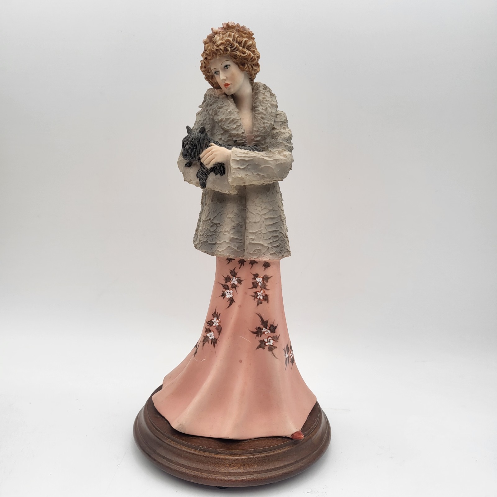 Vintage 1984 Arnart Imports Lady w/Dog Porcelain Figurine 10.5\ Vintage 1984 Arnart Imports Lady w/Dog Porcelain Figurine 10.5\
