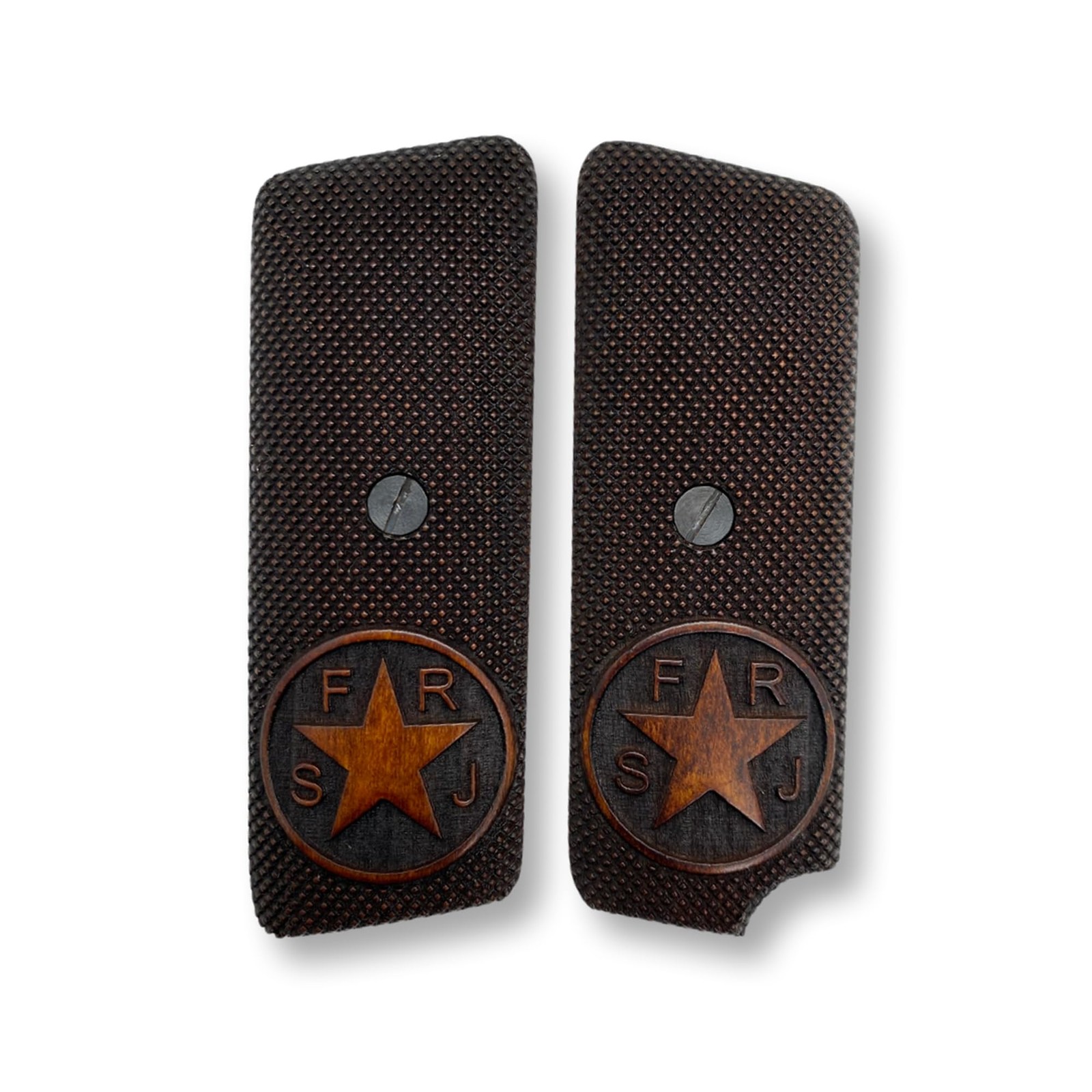 ZIB GRIPS Handmade Walnut Pistol Grips for Tokarev M57/TT33, Star Design