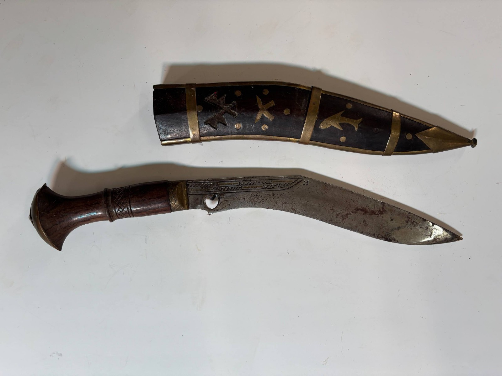 Antique KHUKHRI KUKRI Brass Dagger 1900s KHANJAR Original Old Rare Collectible
