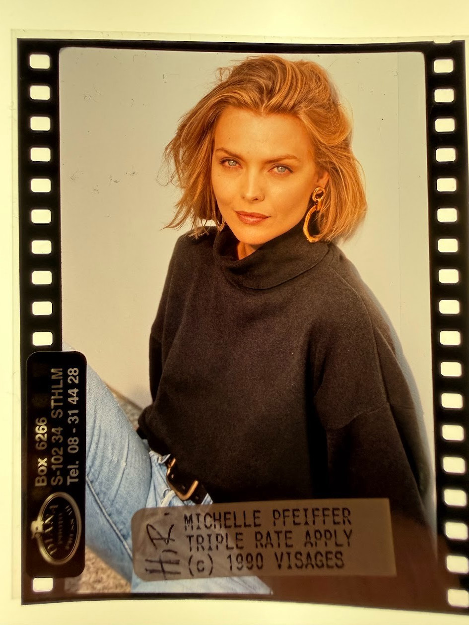 MICHELLE PFEIFFER - Rare Original Press Photo Transparency by HERB RITTS 1990