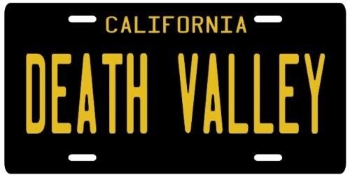 DEATH VALLEY California 1960\'s Black Aluminum CA License Plate