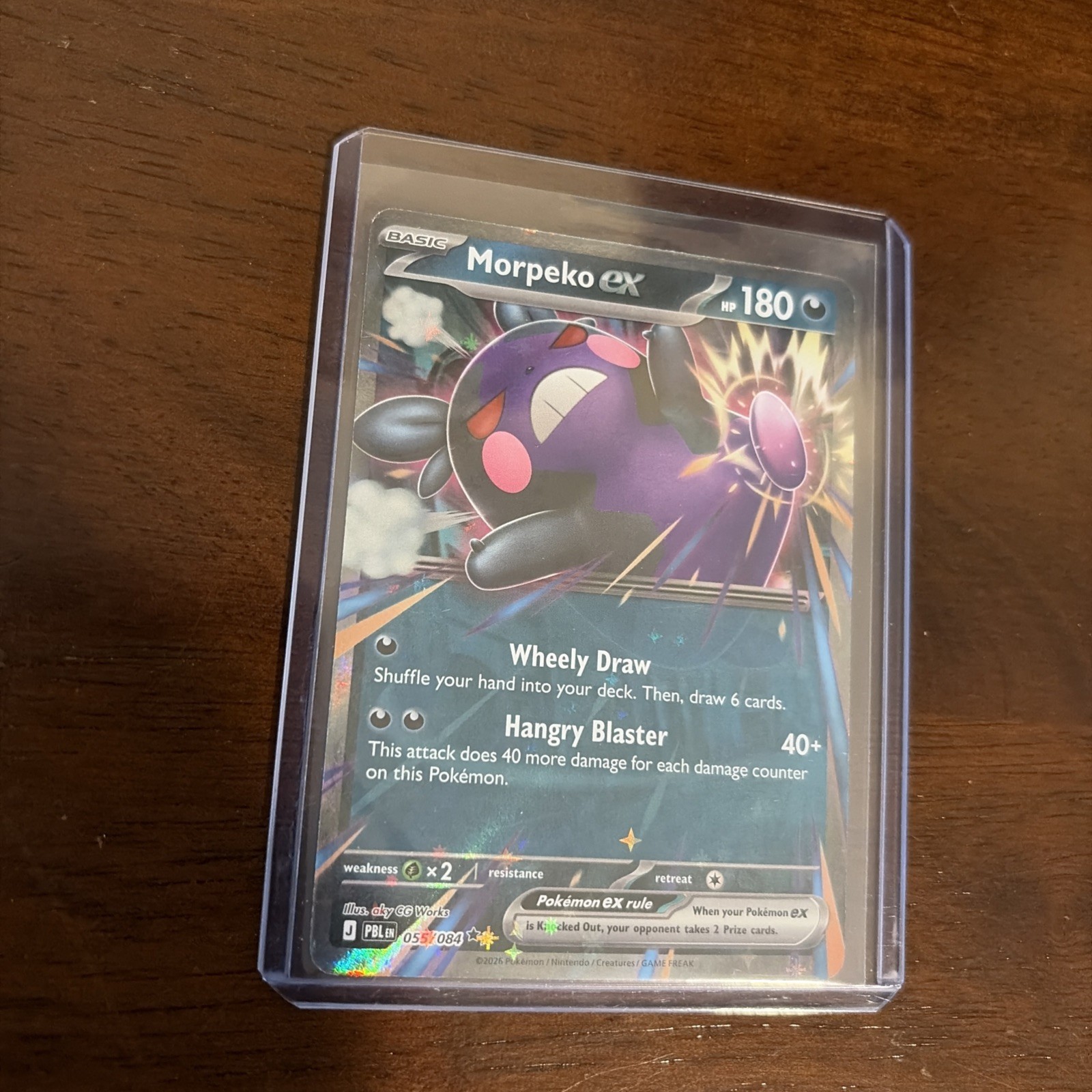 Pokemon TCG Pitch Black Morpeko ex 055/084 Double Rare NM English Raw