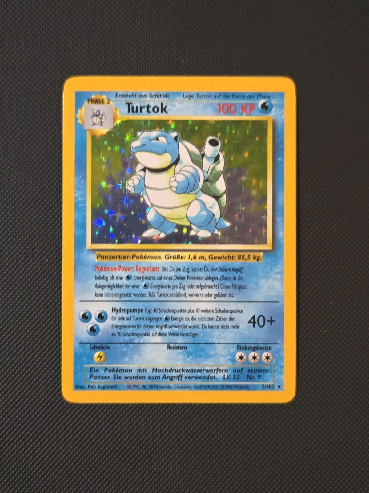 TURTOK #2/102 (1999) Wizards WOTC KEY Pokemon German Base Holo Rare BLASTOISE