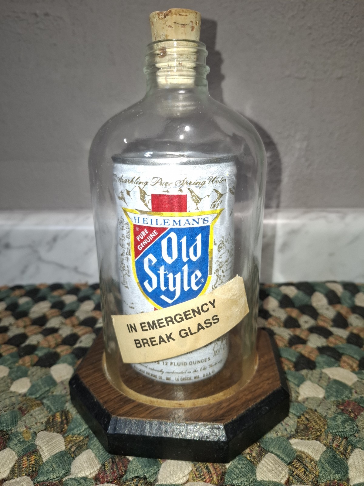 Rare Vintage Old Style Cand In A Bottle Display 