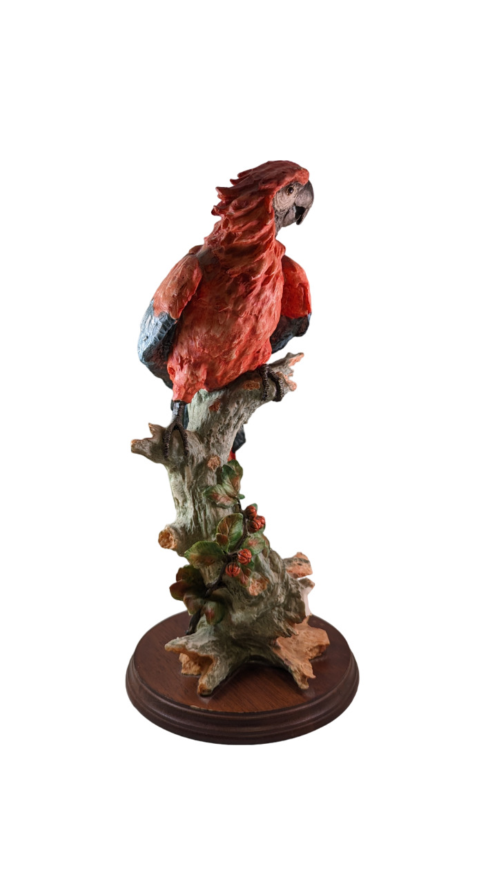 Rare Andrea by Sadek Porcelain Macaw/Parrot Statue - Giuseppe Armani Styling