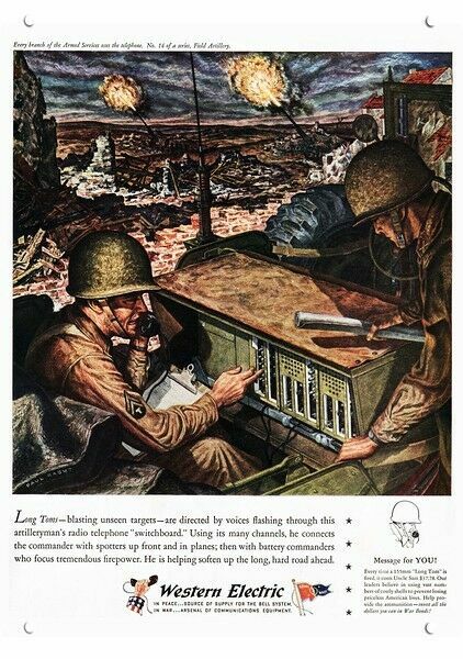 1945 WESTERN ELECTRIC REPLICA METAL SIGN - RADIO TELEPHONE OPERATOR BATTLEFIELD 1945 WESTERN ELECTRIC REPLICA METAL SIGN - RADIO TELEPHONE OPERATOR BATTLEFIELD