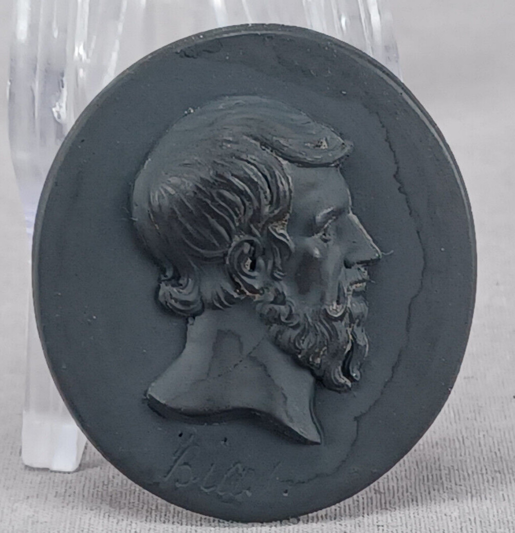 Wedgwood Bias of Priene Black Basalt Portrait Medallion Plaque C.1780-1795