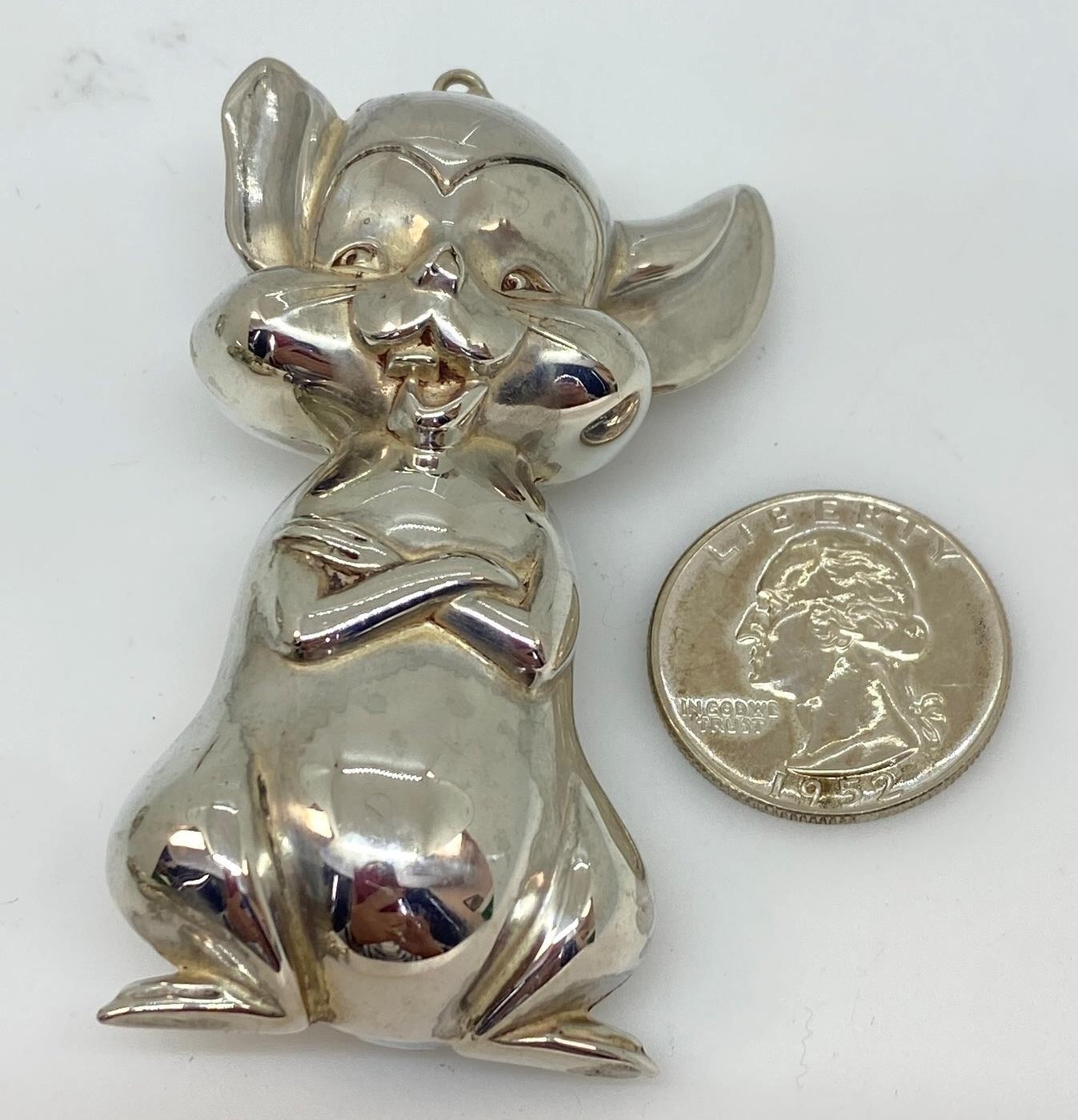RM Trush Sterling Silver Christmas Ornament Mouse 1982 ORN2624