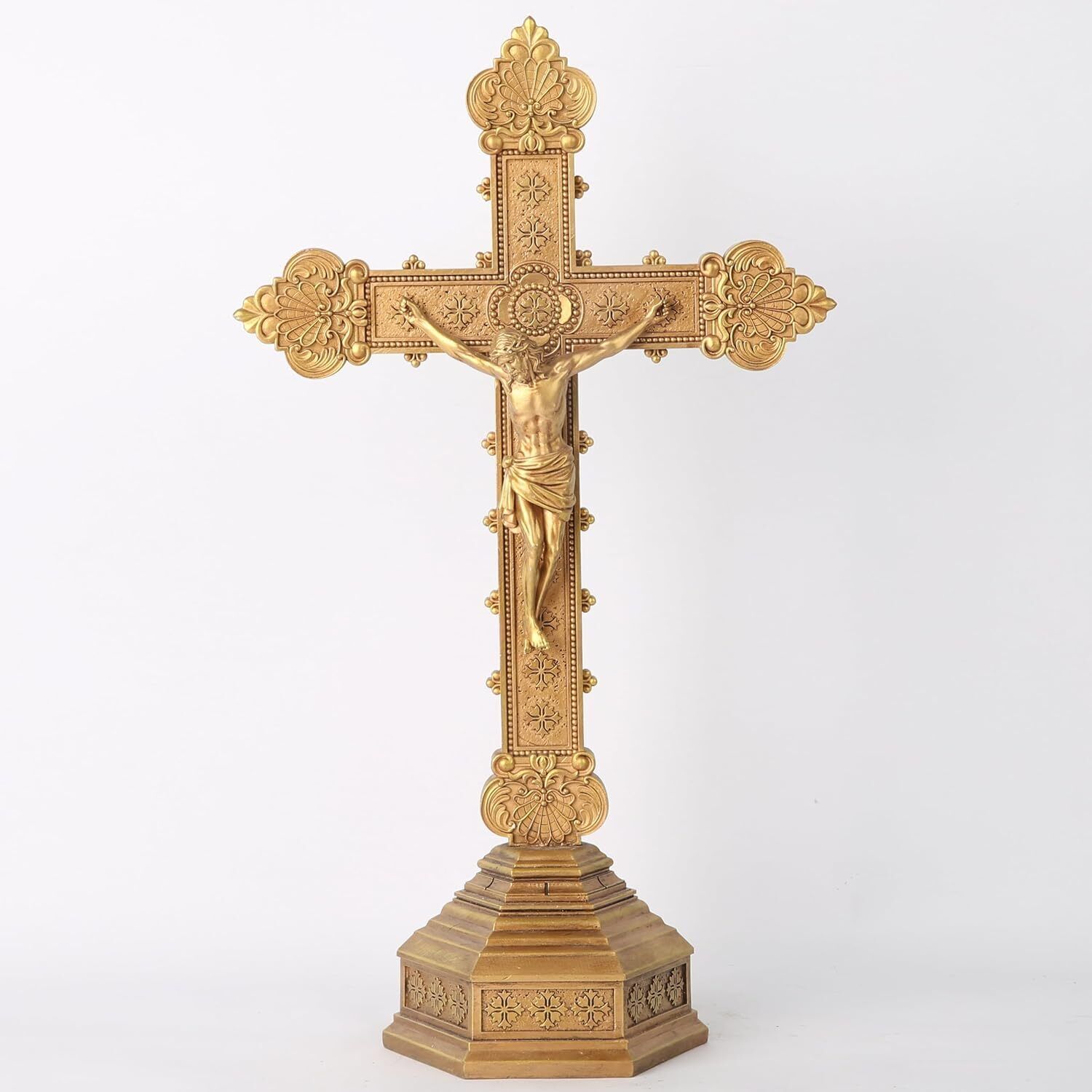 Catholic Crucifix Standing Cross, Religious Cross Statue, Cathlic Gift, Hand