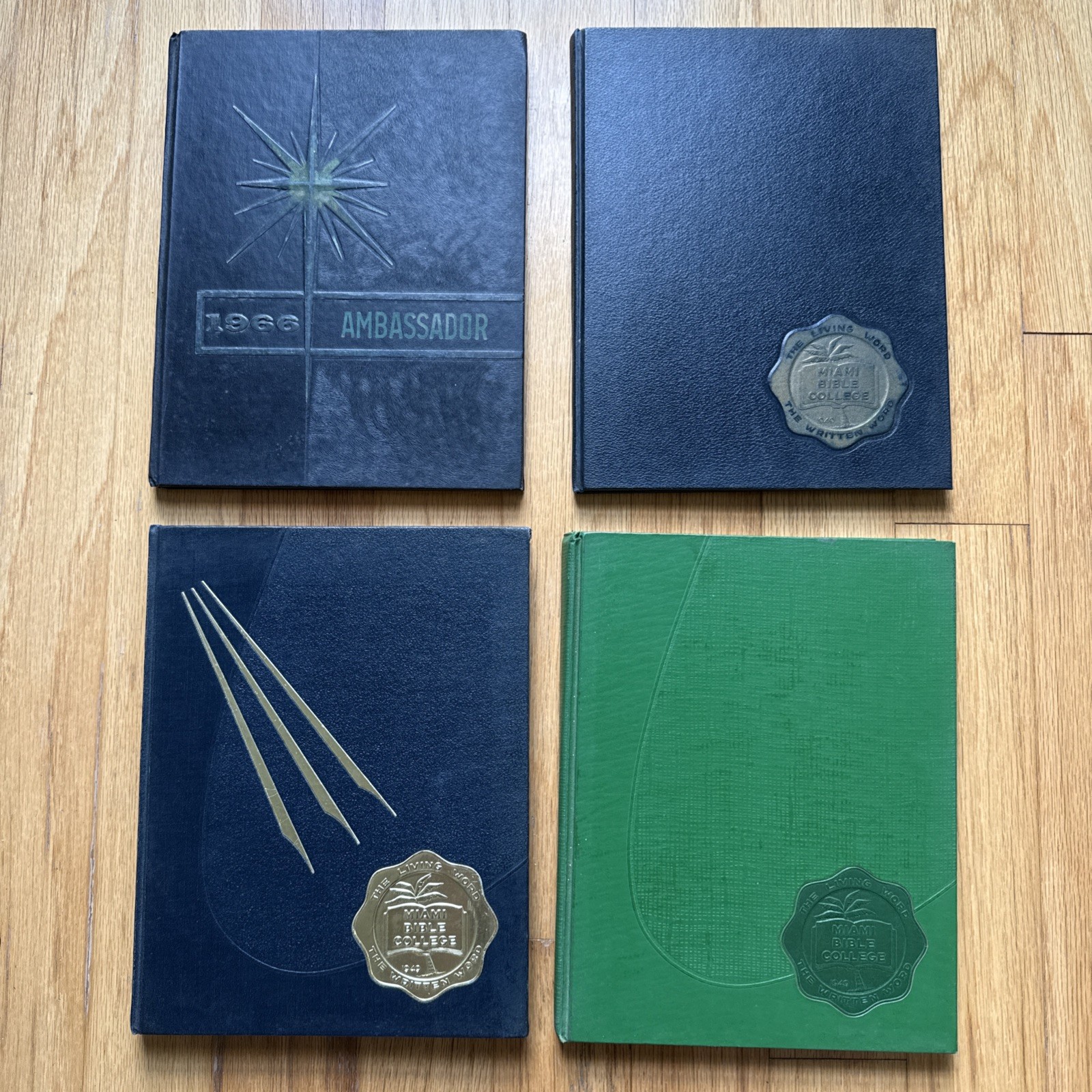 Miami Bible College Yearbooks (set Of 4) 1966-1969 Ambassador - Miami FL