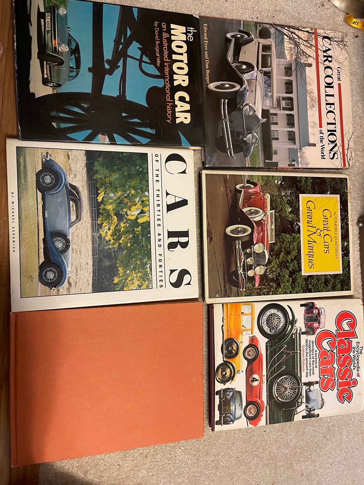 6 Large Photo Car Books: Encycopedia, Illustrated International History & more 