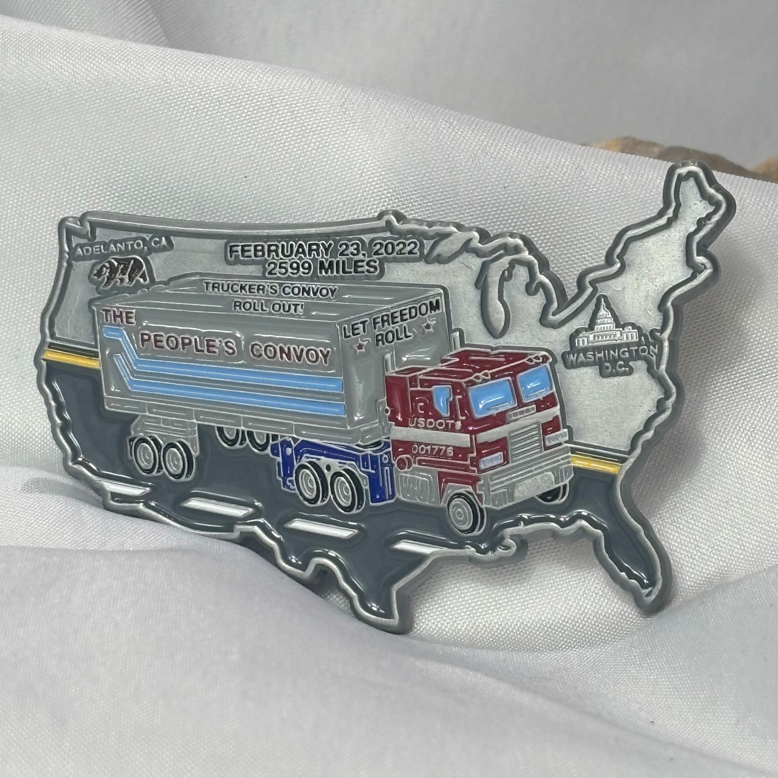 Maryland State Police Challenge Coin The People\'s Convoy Let Freedom Roll USA