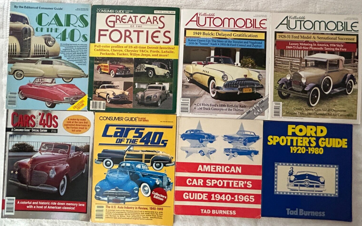 Eight Vintage Car Magazines