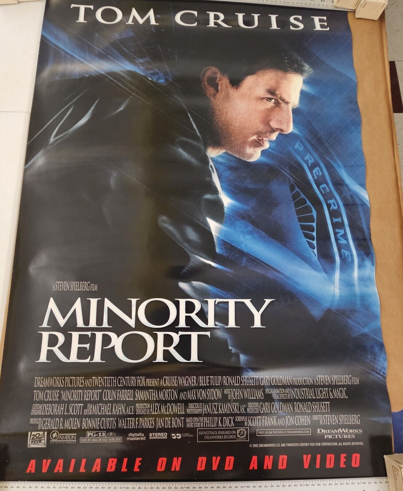 Tom Cruise  In Minority Report  DVD promotional Movie poster