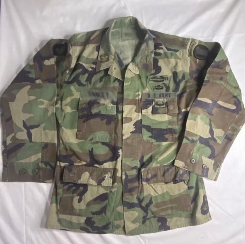 Vtg 93 US Army M81 BDU Ripstop Major TRADOC Ranger Airborne Air Assault CIB