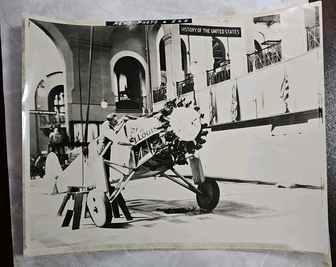Vintage Press Photo Spirit of St Louis Airplane Lindbergh Aircraft Aviation News