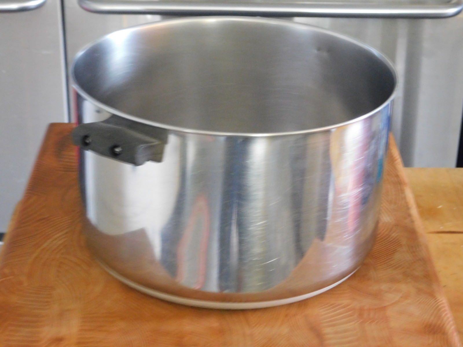 Vintage Farberware 8 Qt Stock Pot Stainless Aluminum Clad Made In New York USA