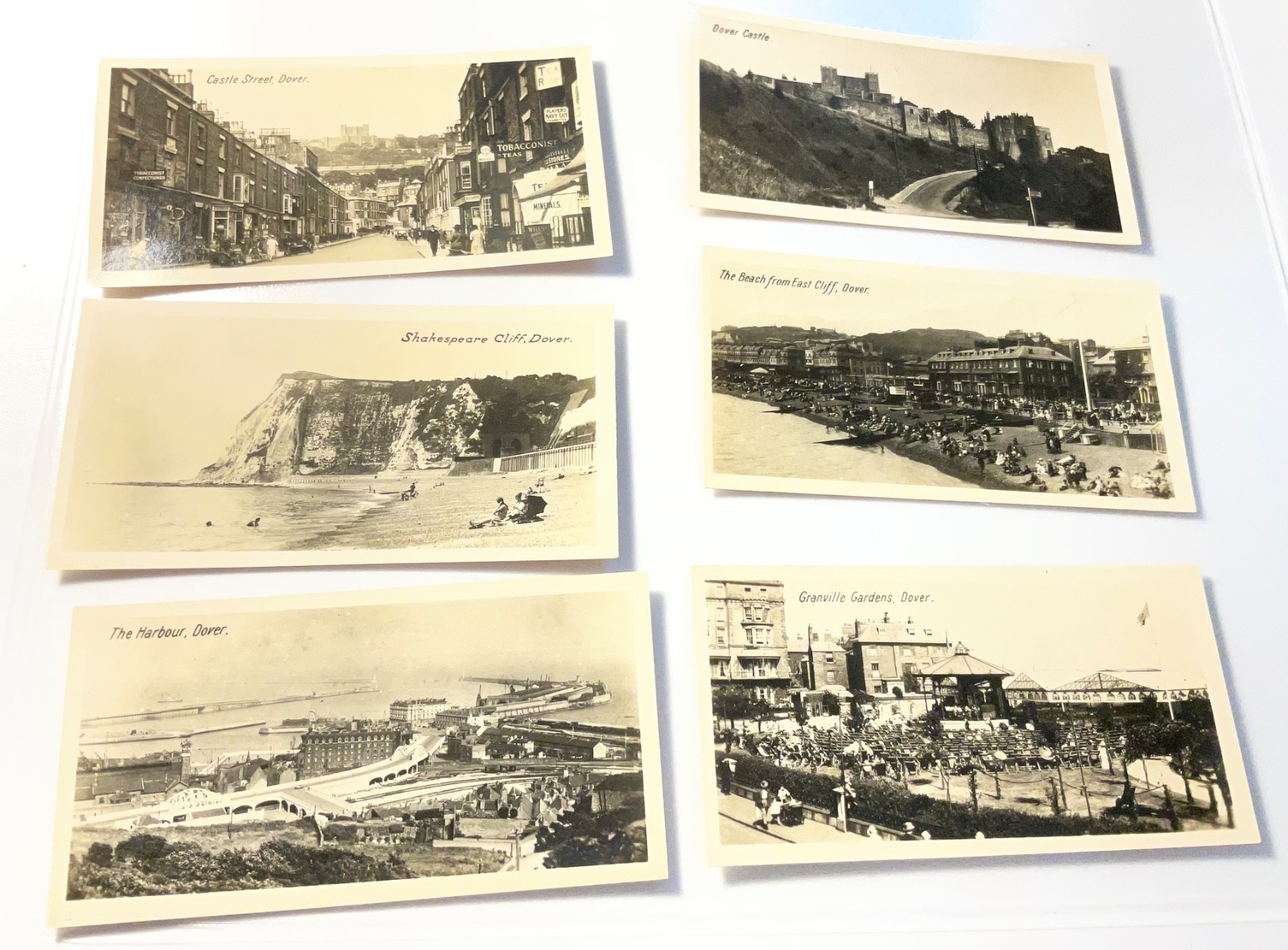 Vintage Dover England Photo Postcard Set 6 Castle Shakespeare Cliff Harbour Beac