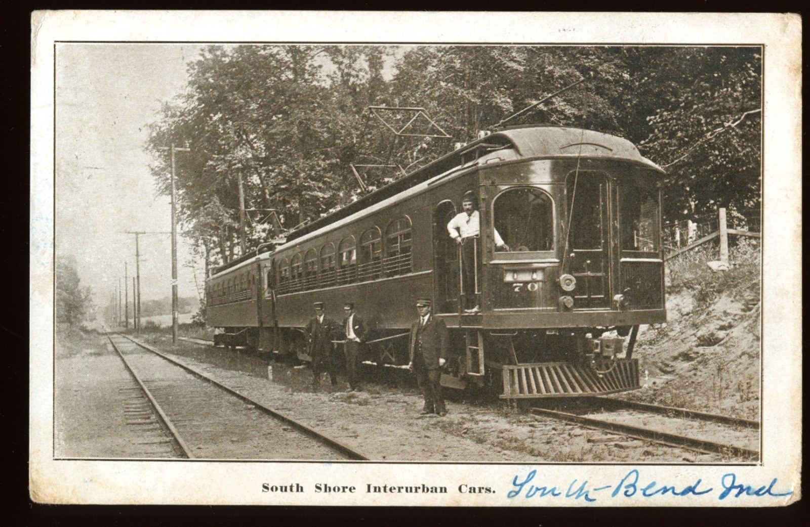 South Shore Interurban Cars South Bend, Indiana Divided Back Postcard 1907-1915
