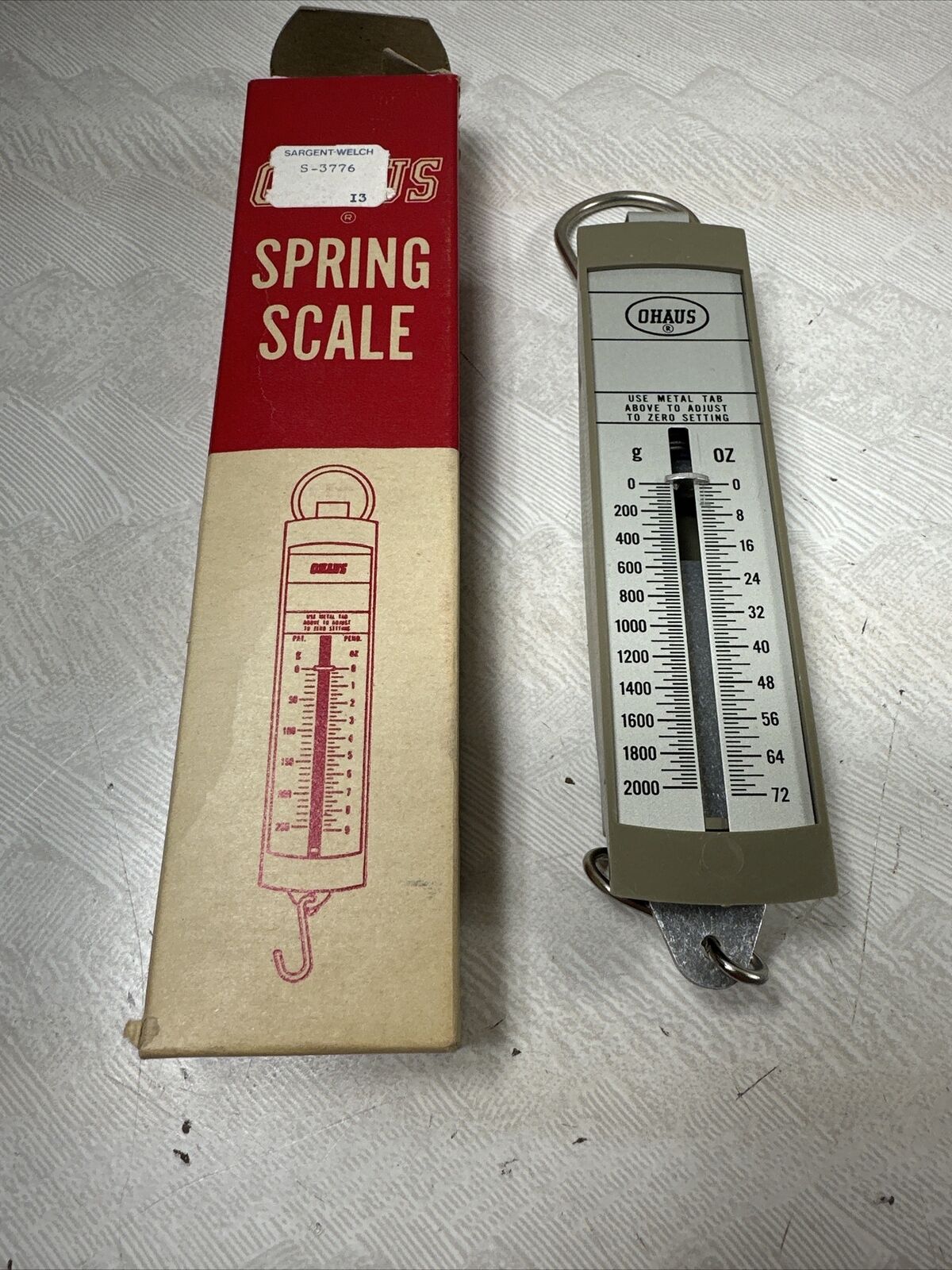 OHAUS Spring Scale Up To 2000G  8075-01 USA Pull Tool New